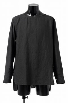 Load image into Gallery viewer, sus-sous sleeping shirts / 25/1 linen natural washer (BLACK)