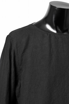 Load image into Gallery viewer, sus-sous sleeping shirts / 25/1 linen natural washer (BLACK)