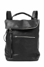 Load image into Gallery viewer, A.F ARTEFACT x Portaille LEATHER BACK PACK / WAXED HORSE LEAHER (BLACK)