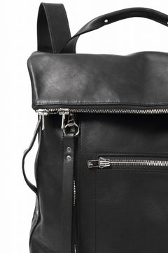 Load image into Gallery viewer, A.F ARTEFACT x Portaille LEATHER BACK PACK / WAXED HORSE LEAHER (BLACK)