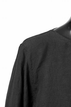 Load image into Gallery viewer, sus-sous sleeping shirts / 25/1 linen natural washer (BLACK)