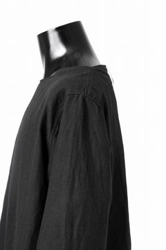 Load image into Gallery viewer, sus-sous sleeping shirts / 25/1 linen natural washer (BLACK)