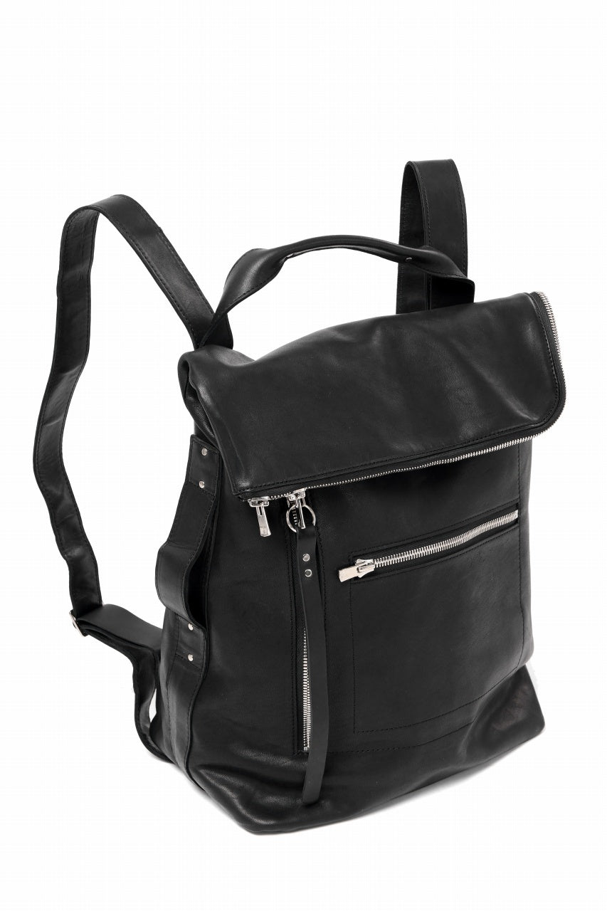 A.F ARTEFACT x Portaille LEATHER BACK PACK / WAXED HORSE LEAHER (BLACK)