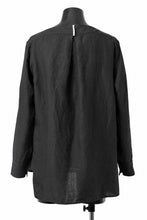 Load image into Gallery viewer, sus-sous sleeping shirts / 25/1 linen natural washer (BLACK)