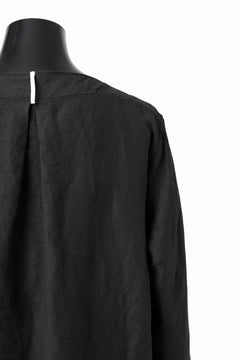 Load image into Gallery viewer, sus-sous sleeping shirts / 25/1 linen natural washer (BLACK)