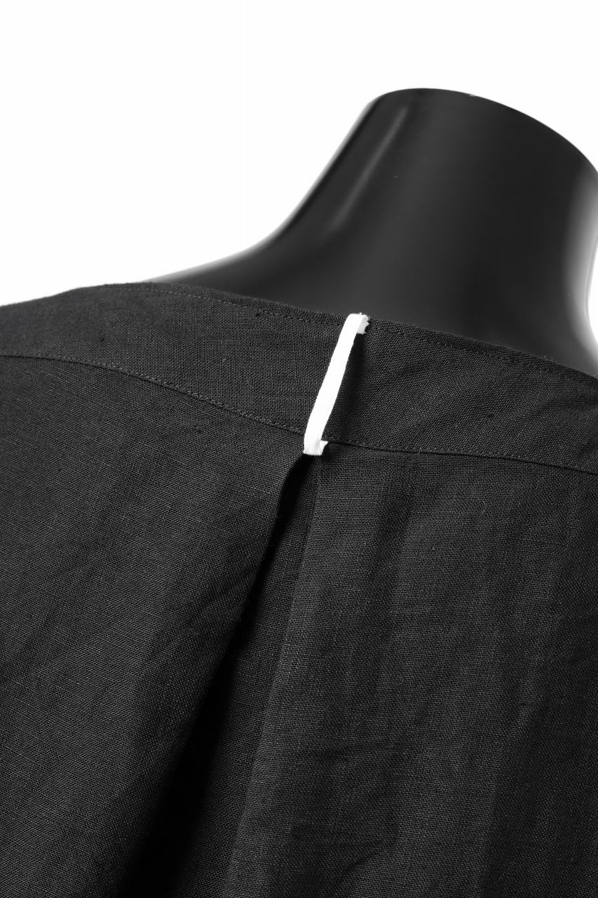 Load image into Gallery viewer, sus-sous sleeping shirts / 25/1 linen natural washer (BLACK)