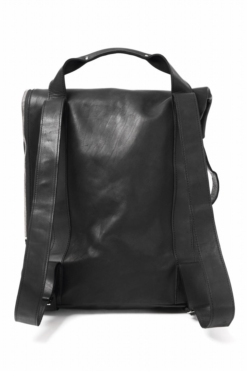 A.F ARTEFACT x Portaille LEATHER BACK PACK / WAXED HORSE LEAHER (BLACK)
