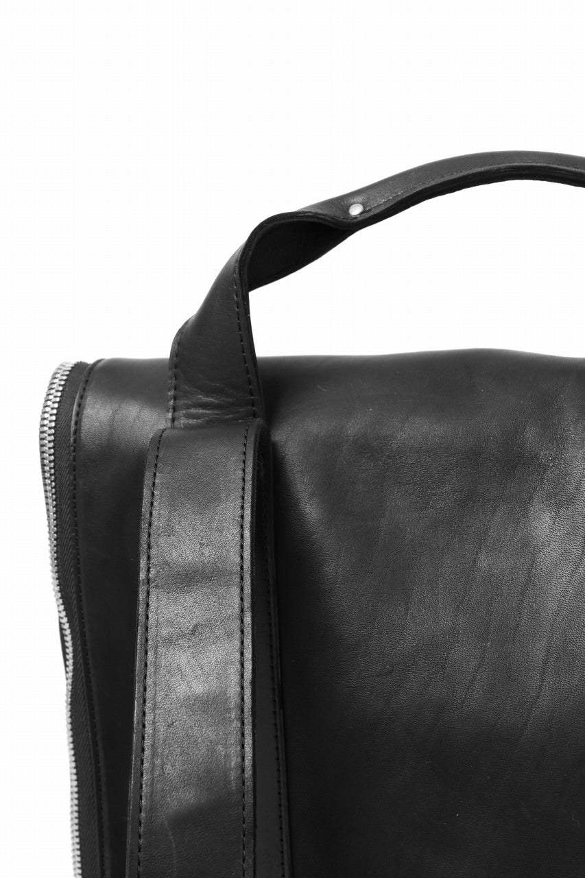 Load image into Gallery viewer, A.F ARTEFACT x Portaille LEATHER BACK PACK / WAXED HORSE LEAHER (BLACK)
