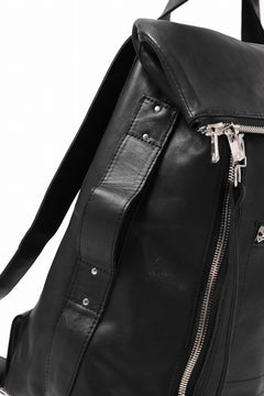 Load image into Gallery viewer, A.F ARTEFACT x Portaille LEATHER BACK PACK / WAXED HORSE LEAHER (BLACK)