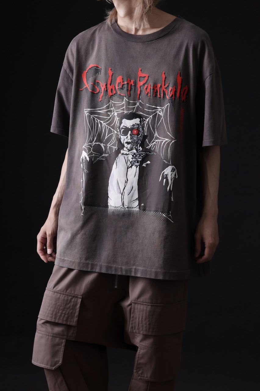 画像をギャラリービューアに読み込む, ZIG UR IDOL FADED & CRACKED SS TOPS - Cyber Punkula (VINTAGE GREY)