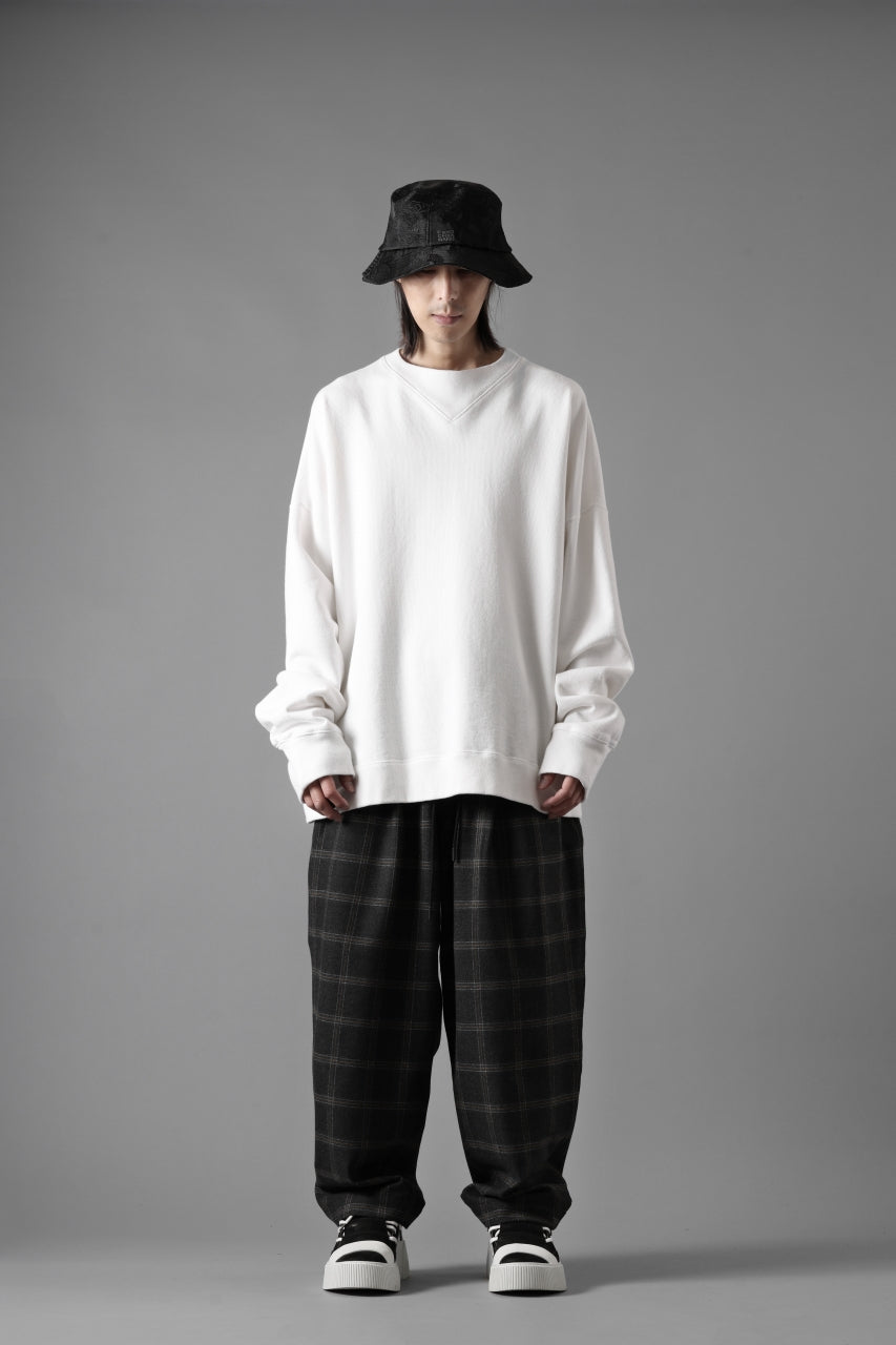 画像をギャラリービューアに読み込む, N/07 exclusive EASY WAIST TAPERED PANTS / T/R DOUBLE SIDE BRUSHED 2WAY STRETCH (CHECK)
