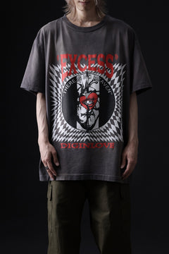画像をギャラリービューアに読み込む, ZIG UR IDOL FADED & CRACKED SS TOPS - EXCESS (VINTAGE GREY)