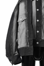 画像をギャラリービューアに読み込む, Feng Chen Wang RAW EDGE PATCHWORK DENIM JACKET (BLACK)