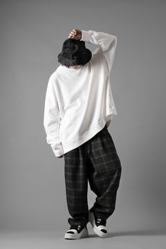 画像をギャラリービューアに読み込む, N/07 exclusive EASY WAIST TAPERED PANTS / T/R DOUBLE SIDE BRUSHED 2WAY STRETCH (CHECK)