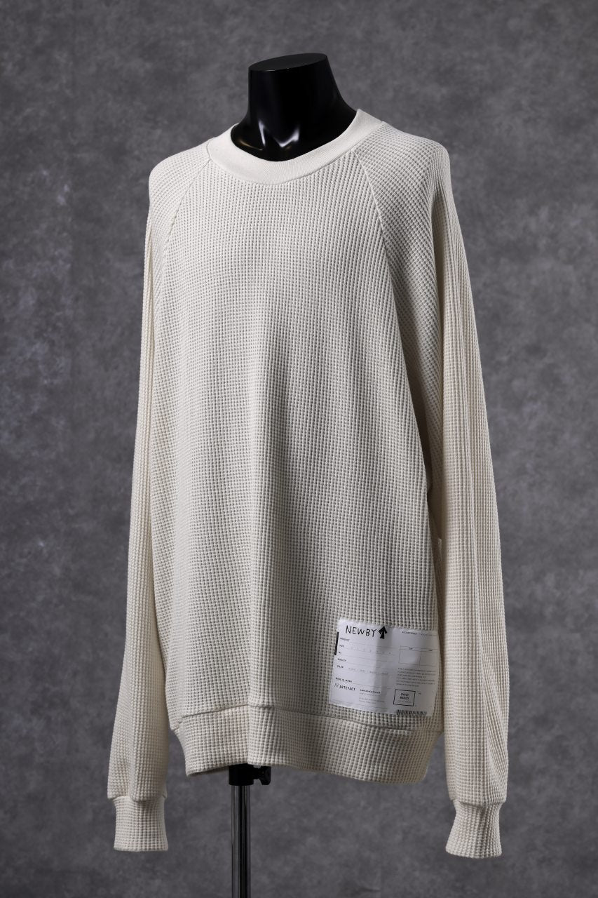 画像をギャラリービューアに読み込む, A.F ARTEFACT OVER SIZED DOLMAN LONG PULL OVER / WAFFLE COTTON JERSEY (IVORY)