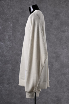 画像をギャラリービューアに読み込む, A.F ARTEFACT OVER SIZED DOLMAN LONG PULL OVER / WAFFLE COTTON JERSEY (IVORY)