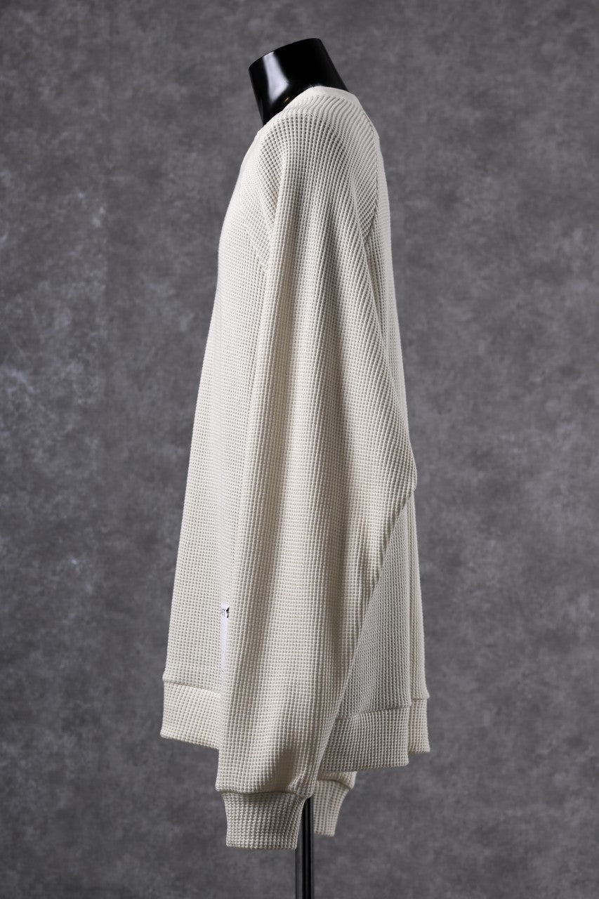 画像をギャラリービューアに読み込む, A.F ARTEFACT OVER SIZED DOLMAN LONG PULL OVER / WAFFLE COTTON JERSEY (IVORY)