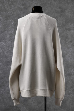 画像をギャラリービューアに読み込む, A.F ARTEFACT OVER SIZED DOLMAN LONG PULL OVER / WAFFLE COTTON JERSEY (IVORY)