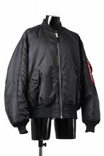 Load image into Gallery viewer, MASTERMIND WORLD x ALPHA INDUSTRIES RIVERSIBLE MA-1 JACKET (BLACK)