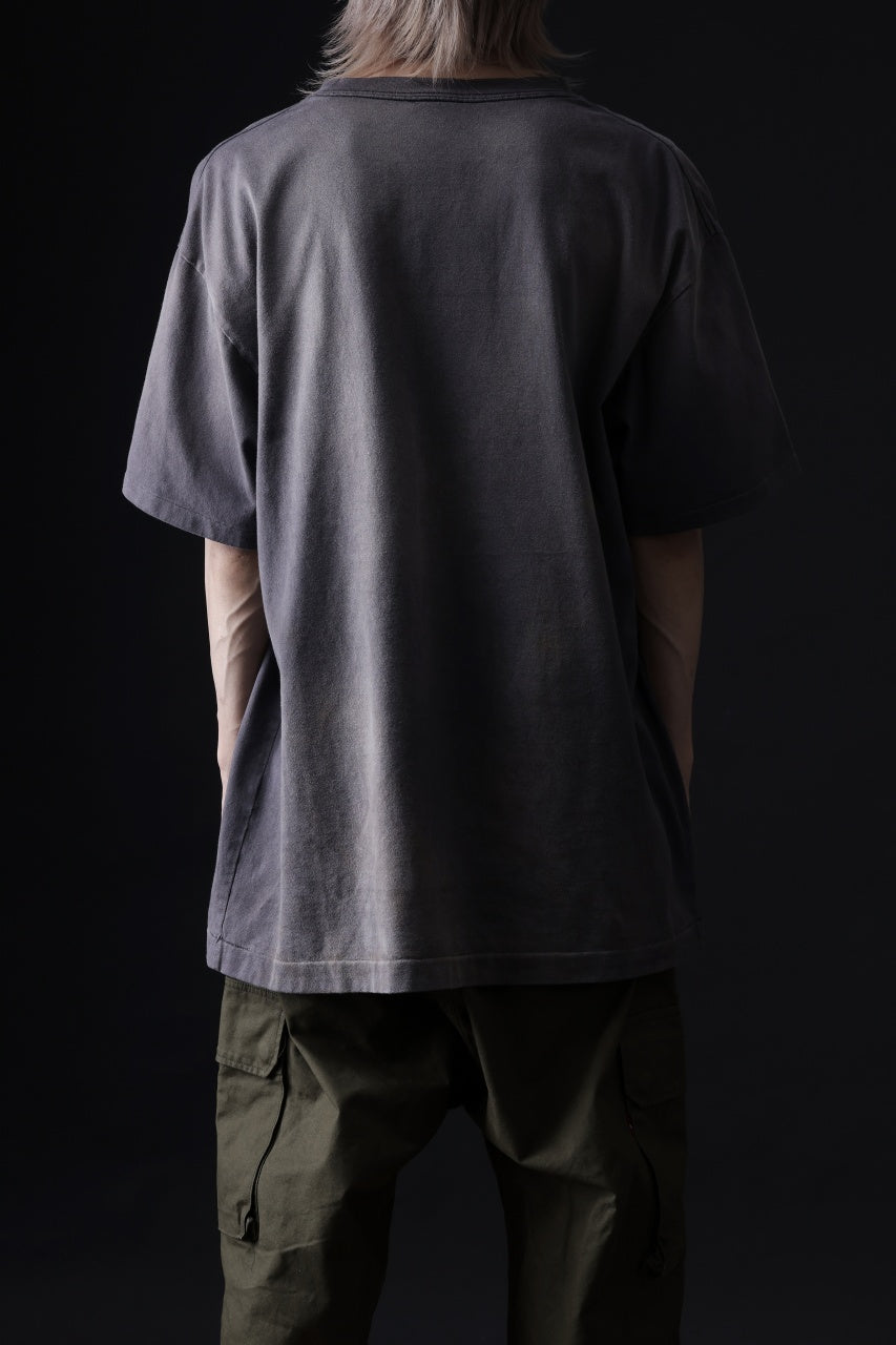 画像をギャラリービューアに読み込む, ZIG UR IDOL FADED & CRACKED SS TOPS - EXCESS (VINTAGE GREY)