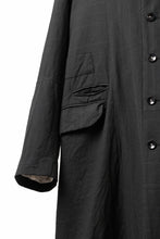 Load image into Gallery viewer, KLASICA FIGS PATCH WORKED RELAX FIT COAT / SUPER 100's ALTERNATE STRIPE SERGE WOOL (INK BLACK)