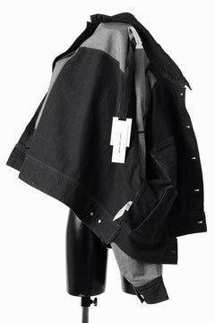 画像をギャラリービューアに読み込む, Feng Chen Wang RAW EDGE PATCHWORK DENIM JACKET (BLACK)