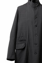 Load image into Gallery viewer, KLASICA FIGS PATCH WORKED RELAX FIT COAT / SUPER 100's ALTERNATE STRIPE SERGE WOOL (INK BLACK)