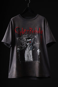 画像をギャラリービューアに読み込む, ZIG UR IDOL FADED & CRACKED SS TOPS - Cyber Punkula (VINTAGE GREY)