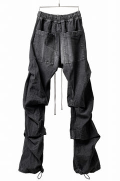 画像をギャラリービューアに読み込む, A.F ARTEFACT TUCK VOLUME BAGGY PANTS / FADED DENIM (DAMAGE BLACK)