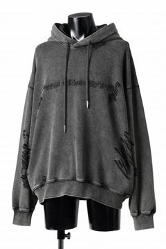 画像をギャラリービューアに読み込む, Feng Chen Wang GREY RIPPED JERSY HOODIE (GREY)