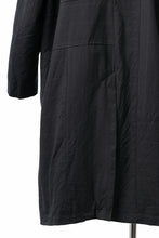 Load image into Gallery viewer, KLASICA FIGS PATCH WORKED RELAX FIT COAT / SUPER 100's ALTERNATE STRIPE SERGE WOOL (INK BLACK)