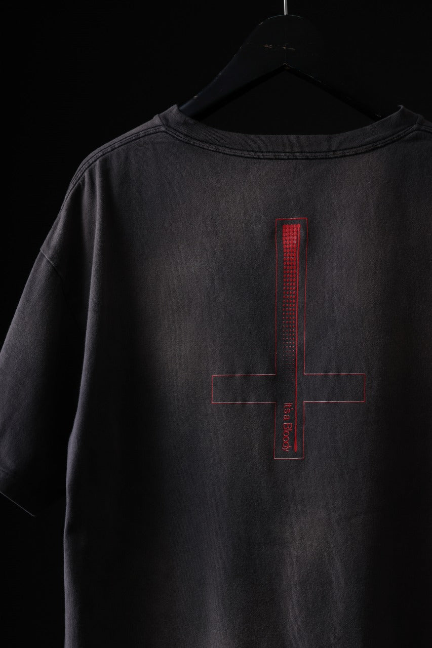 画像をギャラリービューアに読み込む, ZIG UR IDOL FADED & CRACKED SS TOPS - Cyber Punkula (VINTAGE GREY)