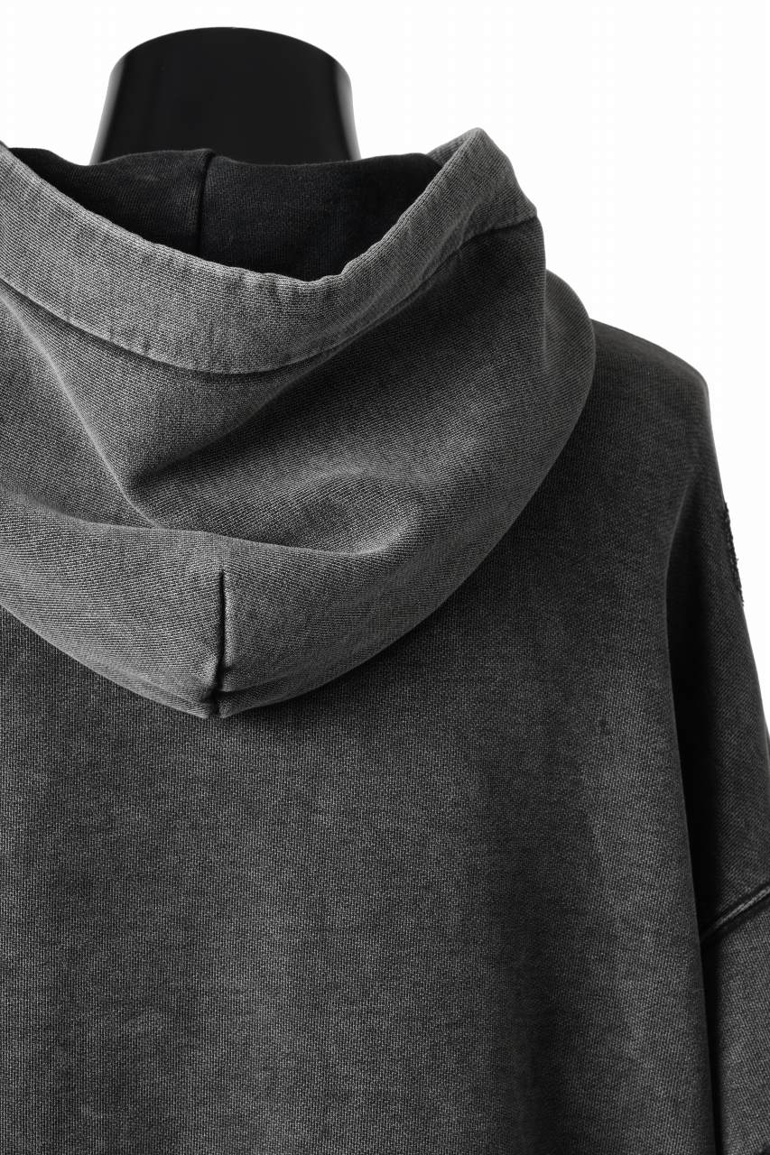 Feng Chen Wang GREY RIPPED JERSY HOODIE (GREY)