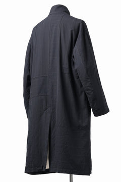 Load image into Gallery viewer, KLASICA FIGS PATCH WORKED RELAX FIT COAT / SUPER 100's ALTERNATE STRIPE SERGE WOOL (INK BLACK)