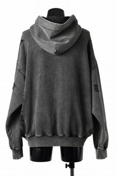 画像をギャラリービューアに読み込む, Feng Chen Wang GREY RIPPED JERSY HOODIE (GREY)