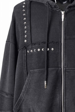 画像をギャラリービューアに読み込む, Feng Chen Wang PANELLED FULL ZIP HOODIE (BLACK)