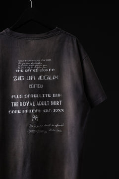 画像をギャラリービューアに読み込む, ZIG UR IDOL FADED & CRACKED SS TOPS - 666 (VINTAGE GREY)
