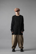 画像をギャラリービューアに読み込む, YUTA MATSUOKA circle pants / silk linen dobby stripe (camel)