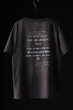 画像をギャラリービューアに読み込む, ZIG UR IDOL FADED & CRACKED SS TOPS - 666 (VINTAGE GREY)