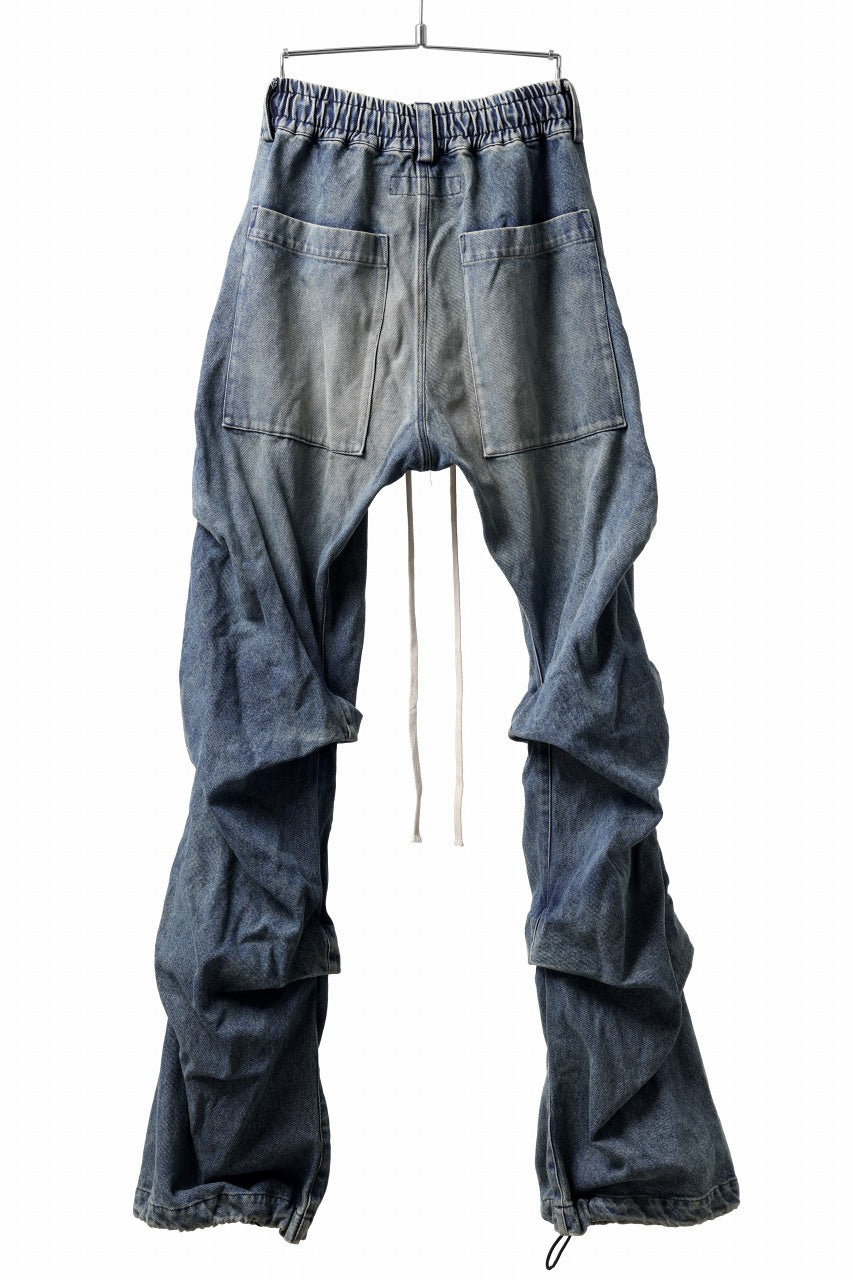 画像をギャラリービューアに読み込む, A.F ARTEFACT TUCK VOLUME BAGGY PANTS / FADED DENIM (INDIGO BLUE)