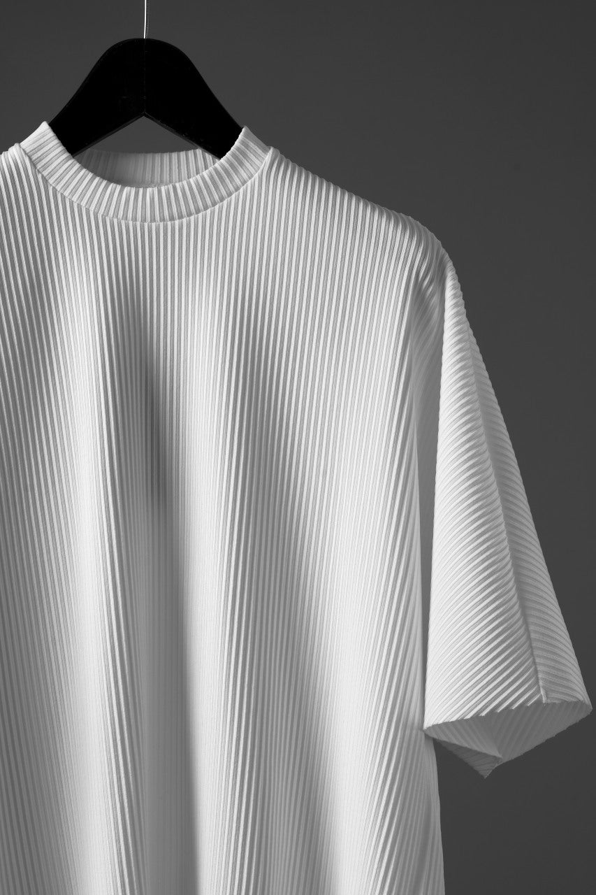 th products Pleats KnittedTee / Salt Lake Rib (white)