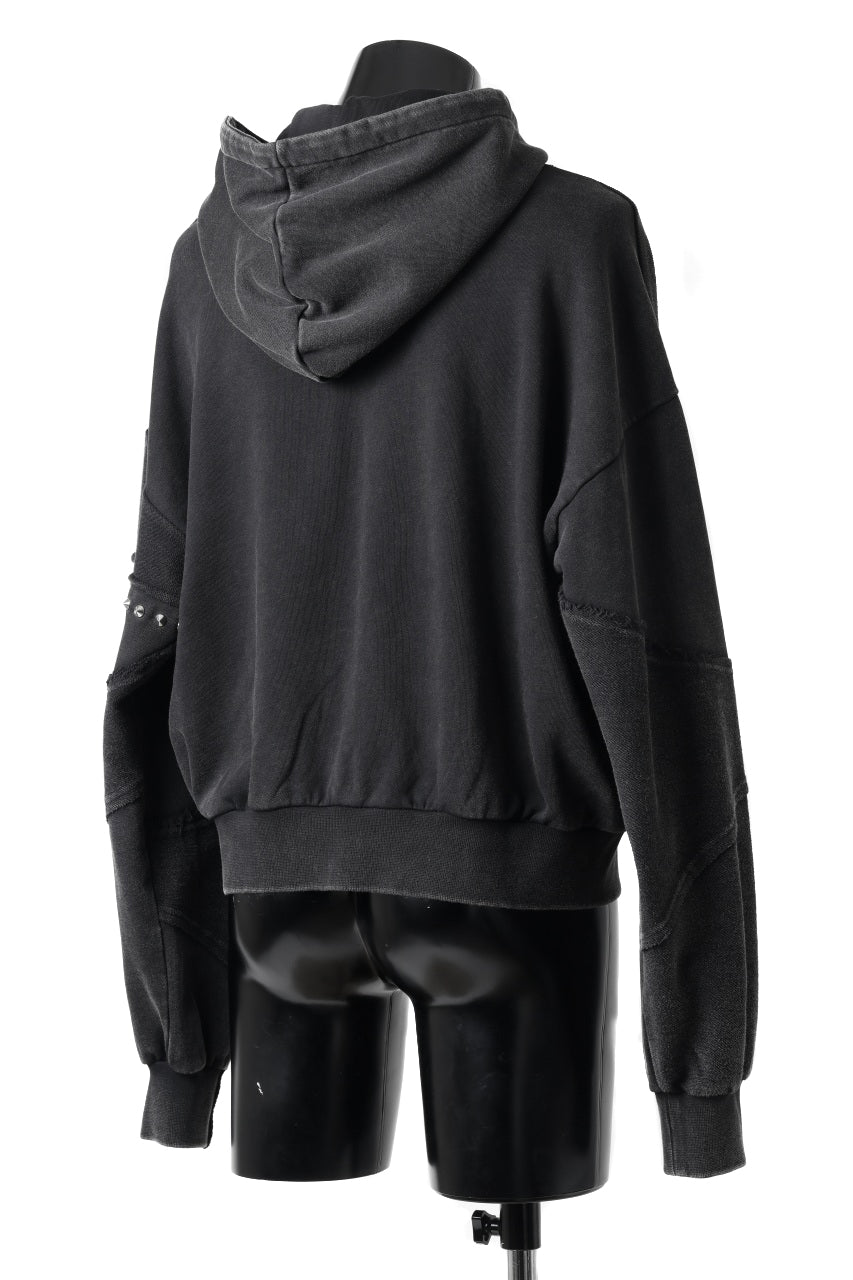 画像をギャラリービューアに読み込む, Feng Chen Wang PANELLED FULL ZIP HOODIE (BLACK)