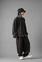 画像をギャラリービューアに読み込む, N/07 exclusive EASY WAIST TAPERED PANTS / T/R DOUBLE SIDE BRUSHED 2WAY STRETCH (CHECK)