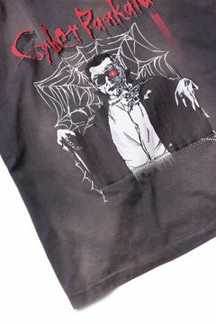 画像をギャラリービューアに読み込む, ZIG UR IDOL FADED &amp; CRACKED SS TOPS - Cyber Punkula (VINTAGE GREY)