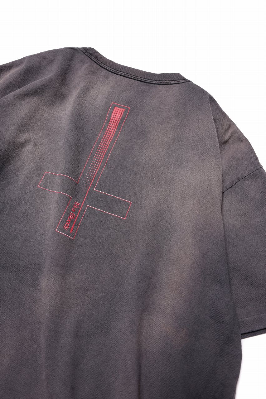 画像をギャラリービューアに読み込む, ZIG UR IDOL FADED & CRACKED SS TOPS - Cyber Punkula (VINTAGE GREY)