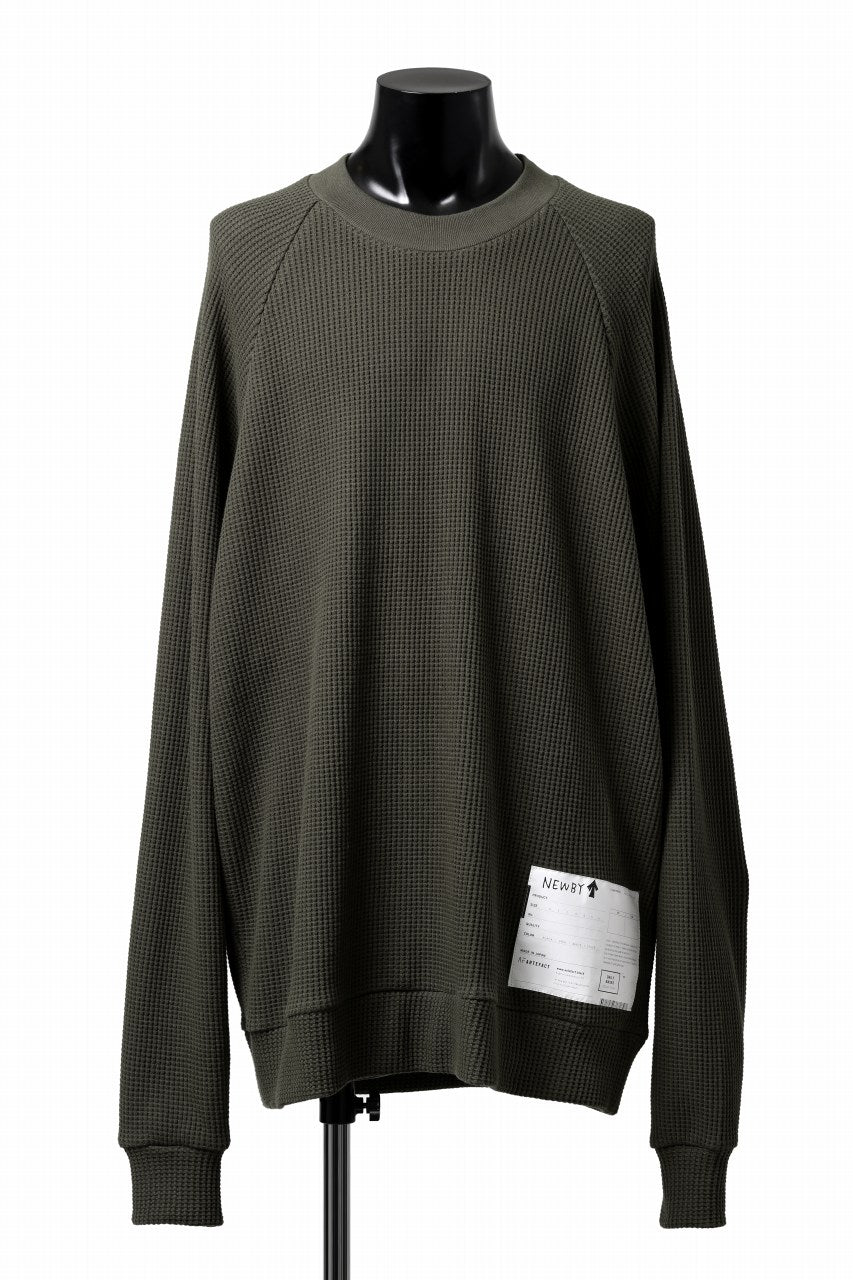 画像をギャラリービューアに読み込む, A.F ARTEFACT OVER SIZED DOLMAN LONG PULL OVER / WAFFLE COTTON JERSEY (KHAKI)
