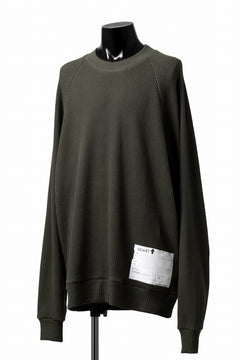 画像をギャラリービューアに読み込む, A.F ARTEFACT OVER SIZED DOLMAN LONG PULL OVER / WAFFLE COTTON JERSEY (KHAKI)