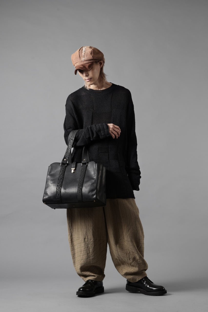 画像をギャラリービューアに読み込む, YUTA MATSUOKA circle pants / silk linen dobby stripe (camel)