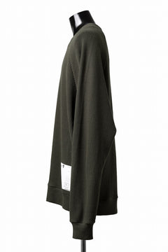 画像をギャラリービューアに読み込む, A.F ARTEFACT OVER SIZED DOLMAN LONG PULL OVER / WAFFLE COTTON JERSEY (KHAKI)