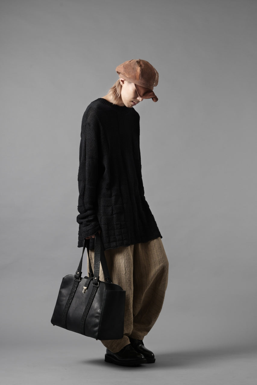 画像をギャラリービューアに読み込む, YUTA MATSUOKA circle pants / silk linen dobby stripe (camel)